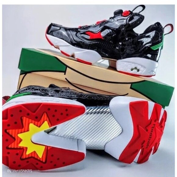 Reebok Instapump Men's Black White Red Green New Bait Astro Boy Streetwear 9.5 U